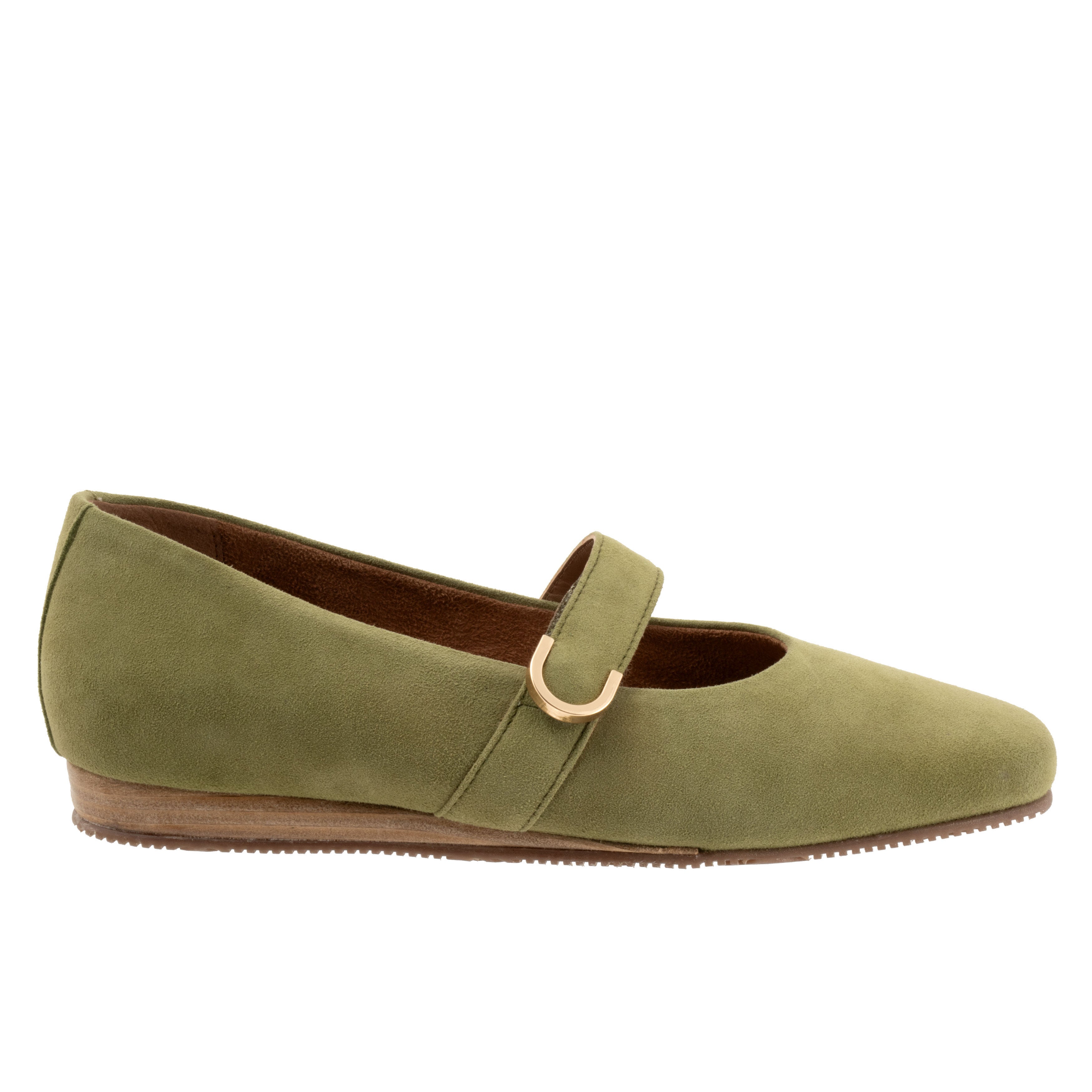 Valdivia Flat, OLIVE SUEDE, alternate image number 4