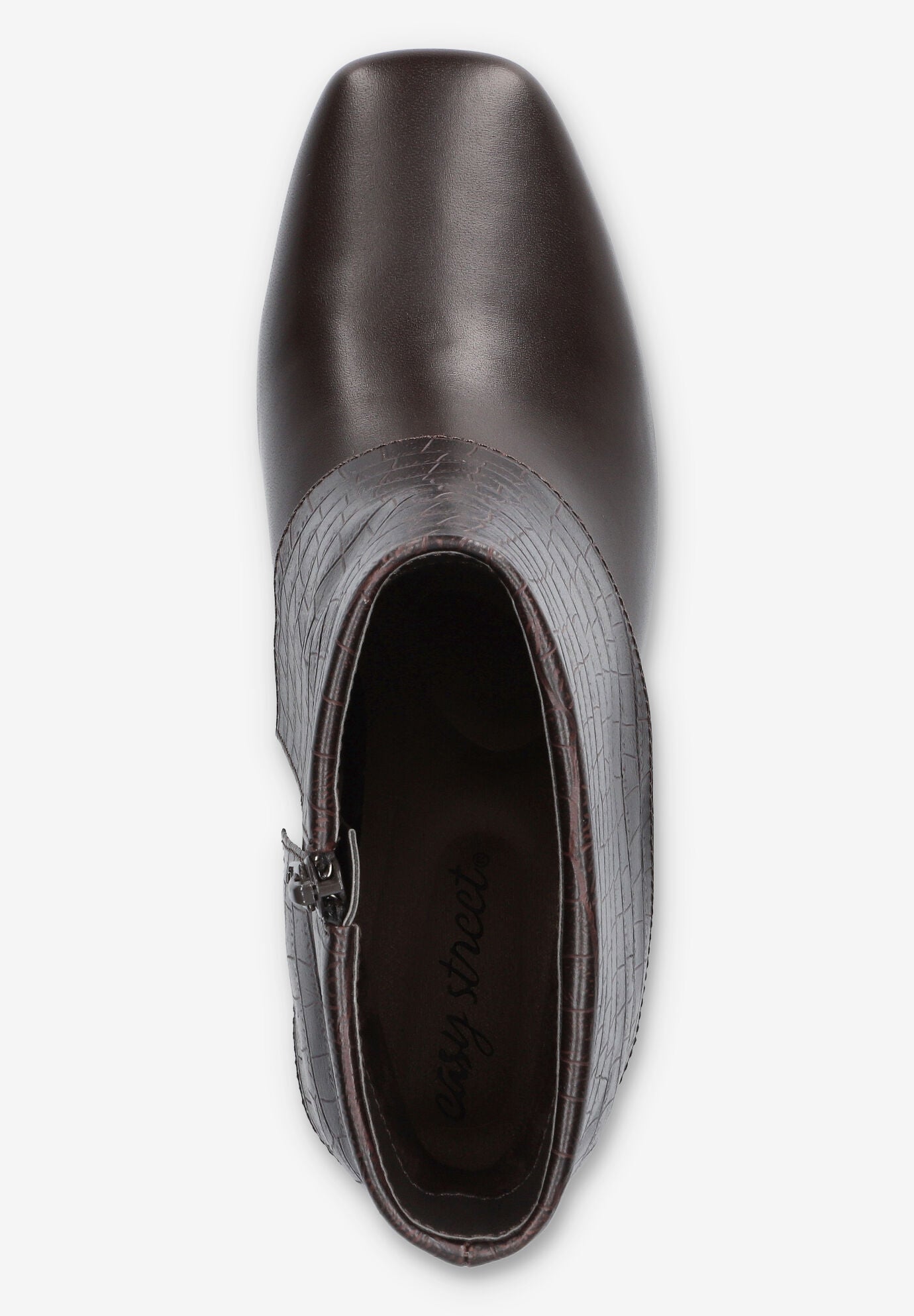 Sutton Sqaure Toe Ankle Boot, BROWN CROCO, alternate image number 6