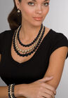3-Piece Set Bib Necklace (43Mm), Round Simulated Beads, 16.5 Inches Plus 3" Ext, , alternate image number null