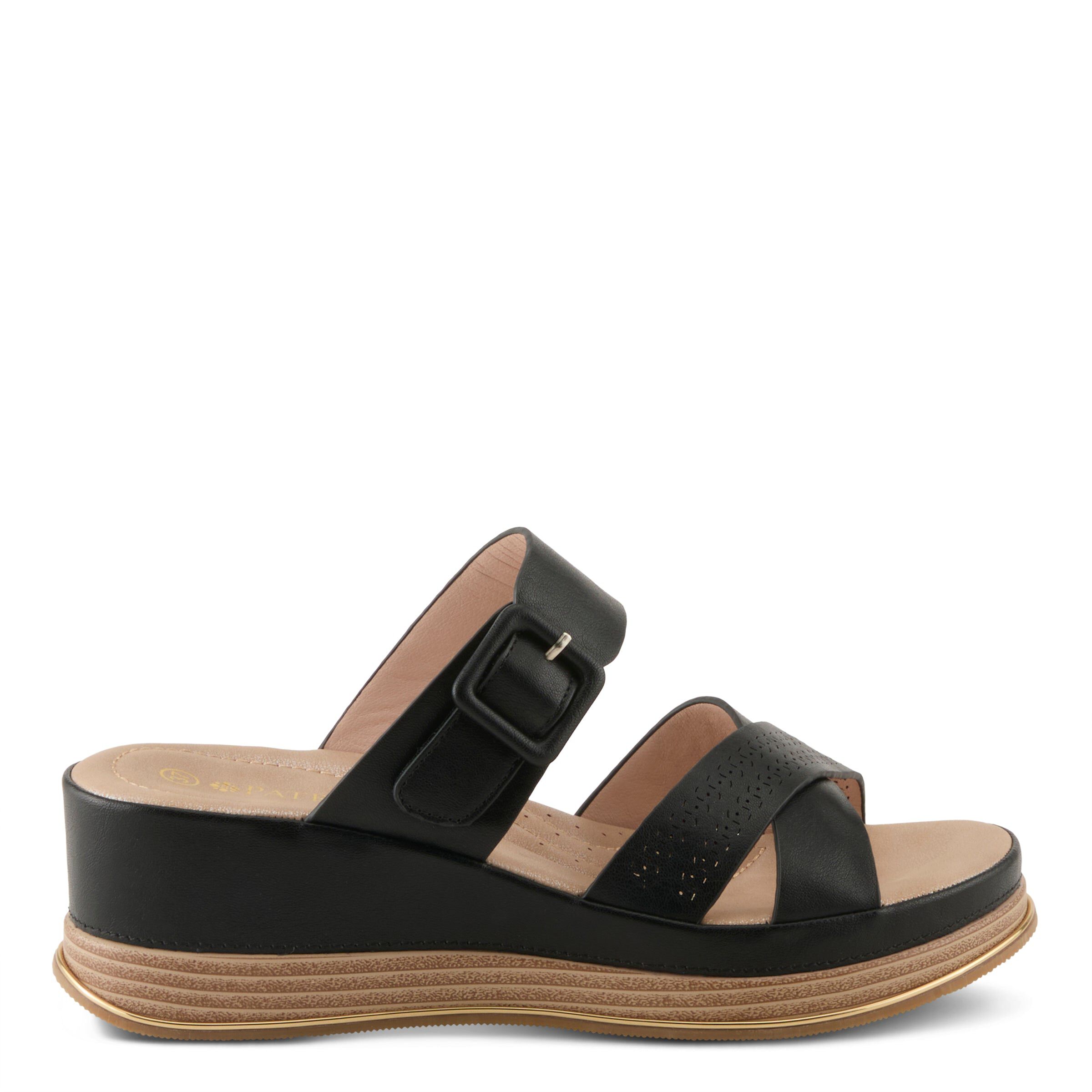 Cattaneo Wedge Sandal, BLACK, alternate image number 4