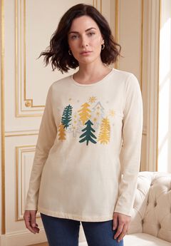 Plus Size Graphic Long Sleeve Tee