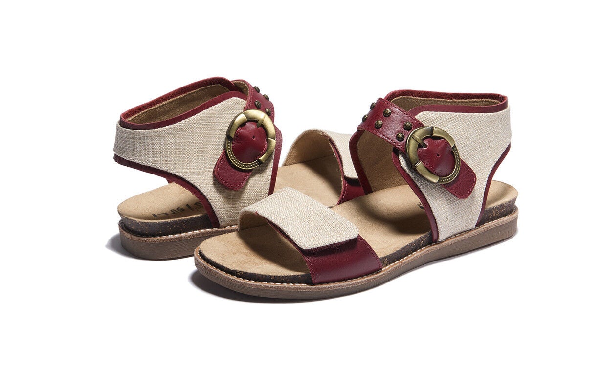 Bari Cork Bottom Sandal, RED, on-hover image number 1