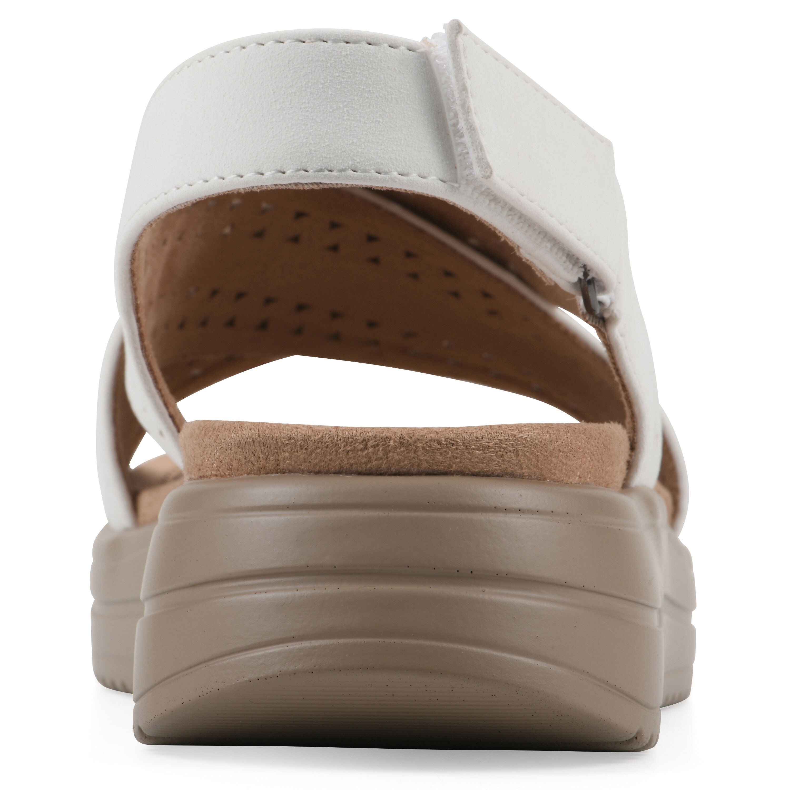 Haniya Flatform Sandal, WHITE NUBUCK, on-hover image number 1