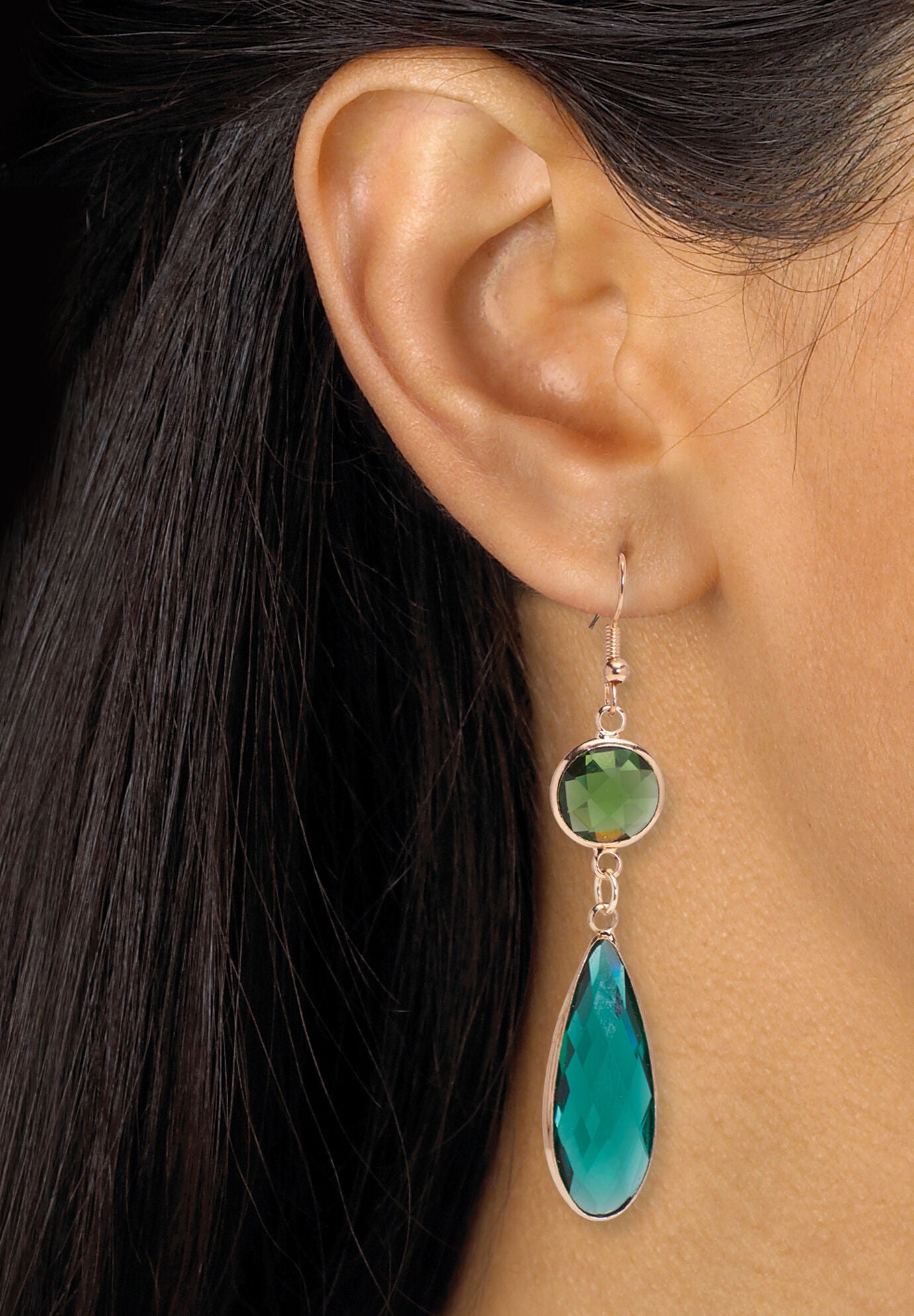 Blue Crystal Goldtone Vintage-Inspired Jewelry Set, , alternate image number 3