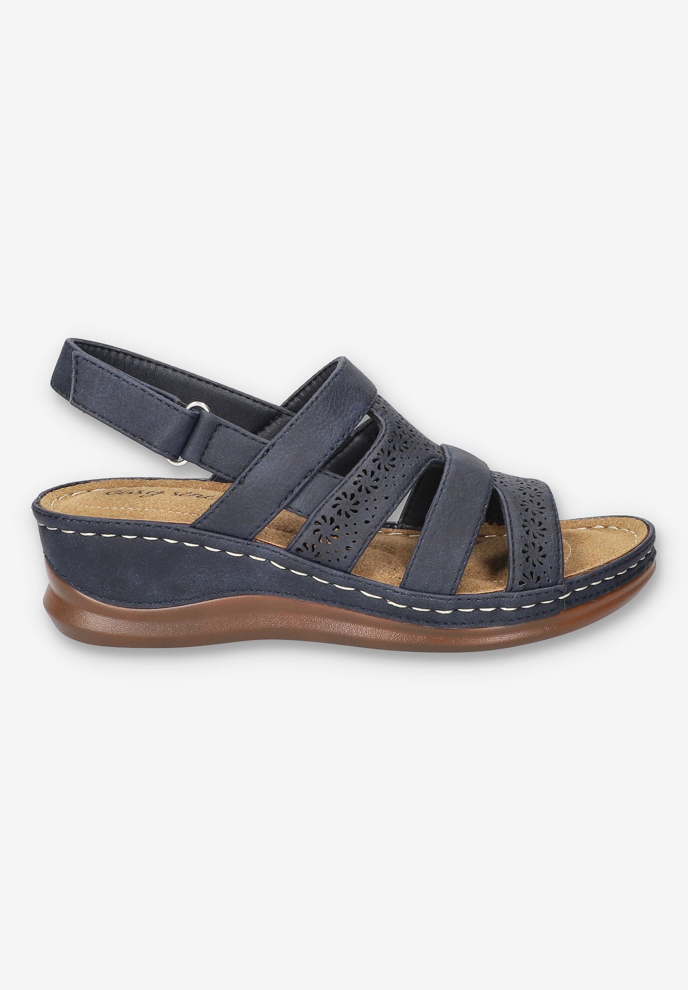 Alexi Slingback Wedge Sandal, NAVY, alternate image number 2