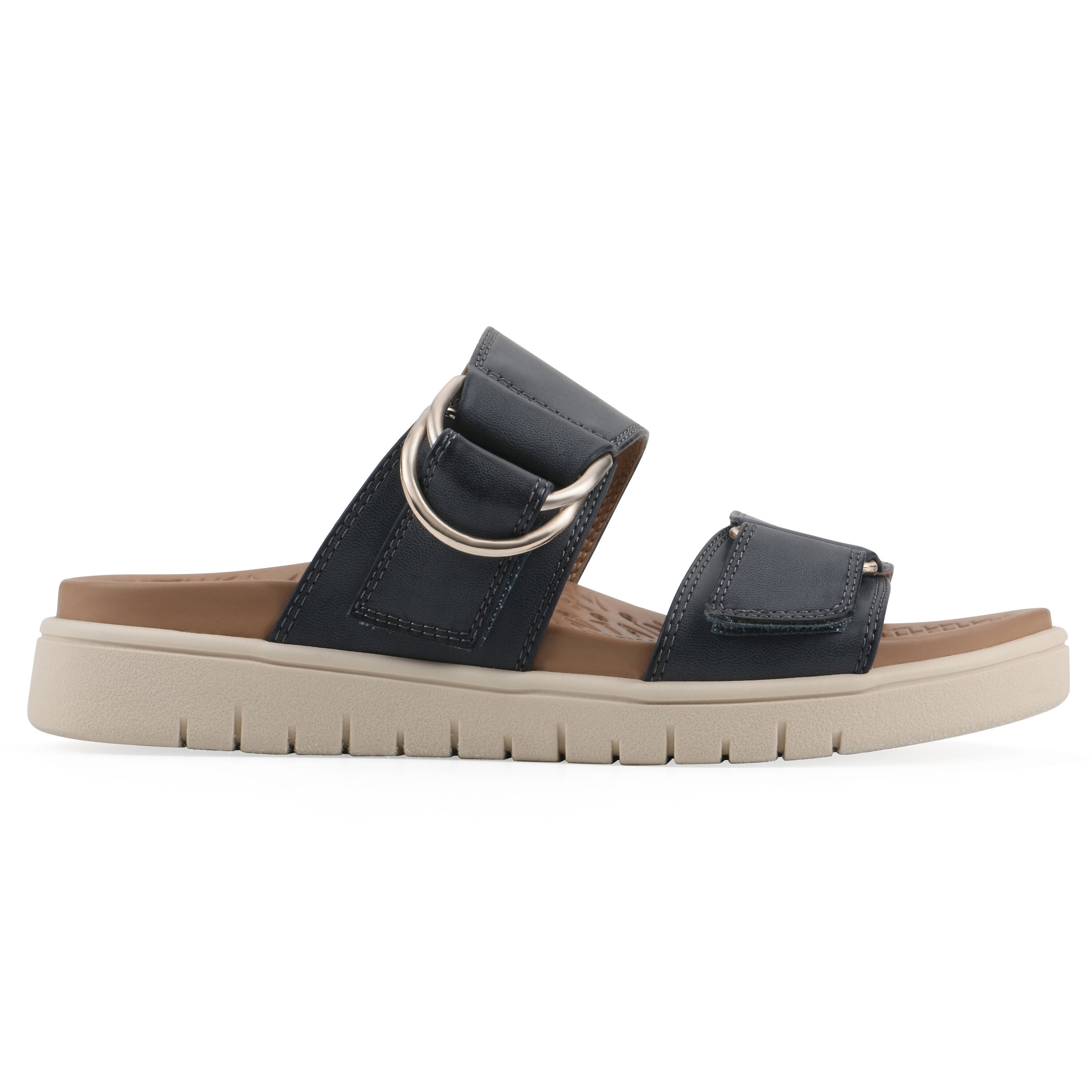 Namaste FOM Recovery Slide Sandal, NAVY SMOOTH, alternate image number 2