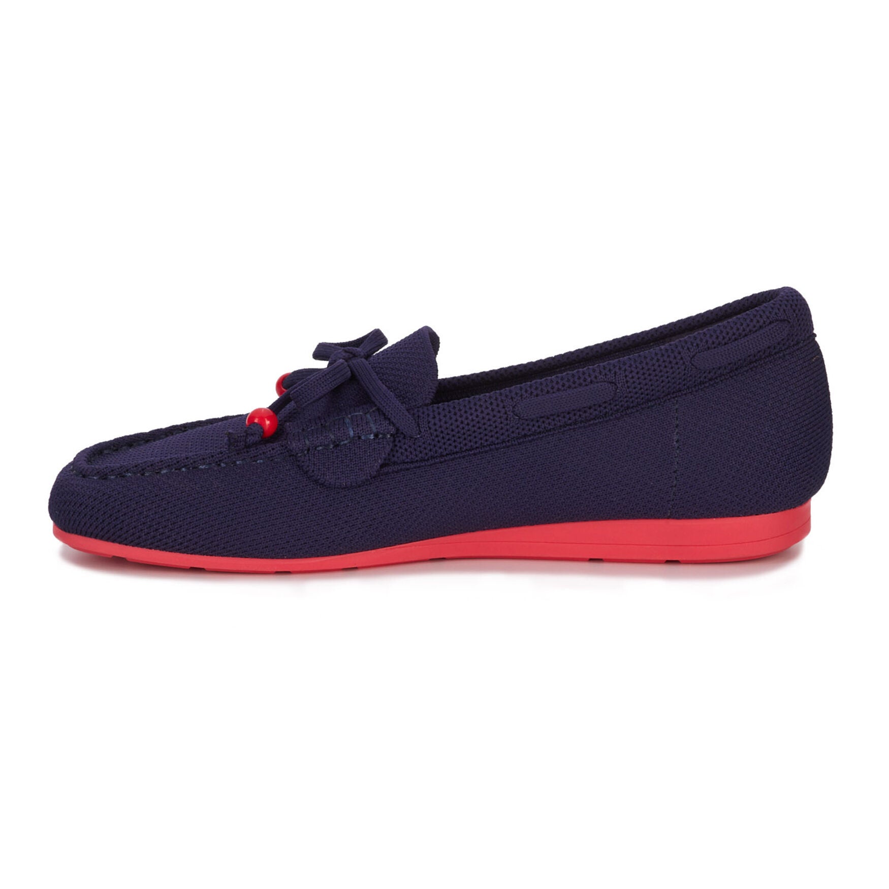 Neve Flat Knit Moccasin, NAVY KNIT, alternate image number 3