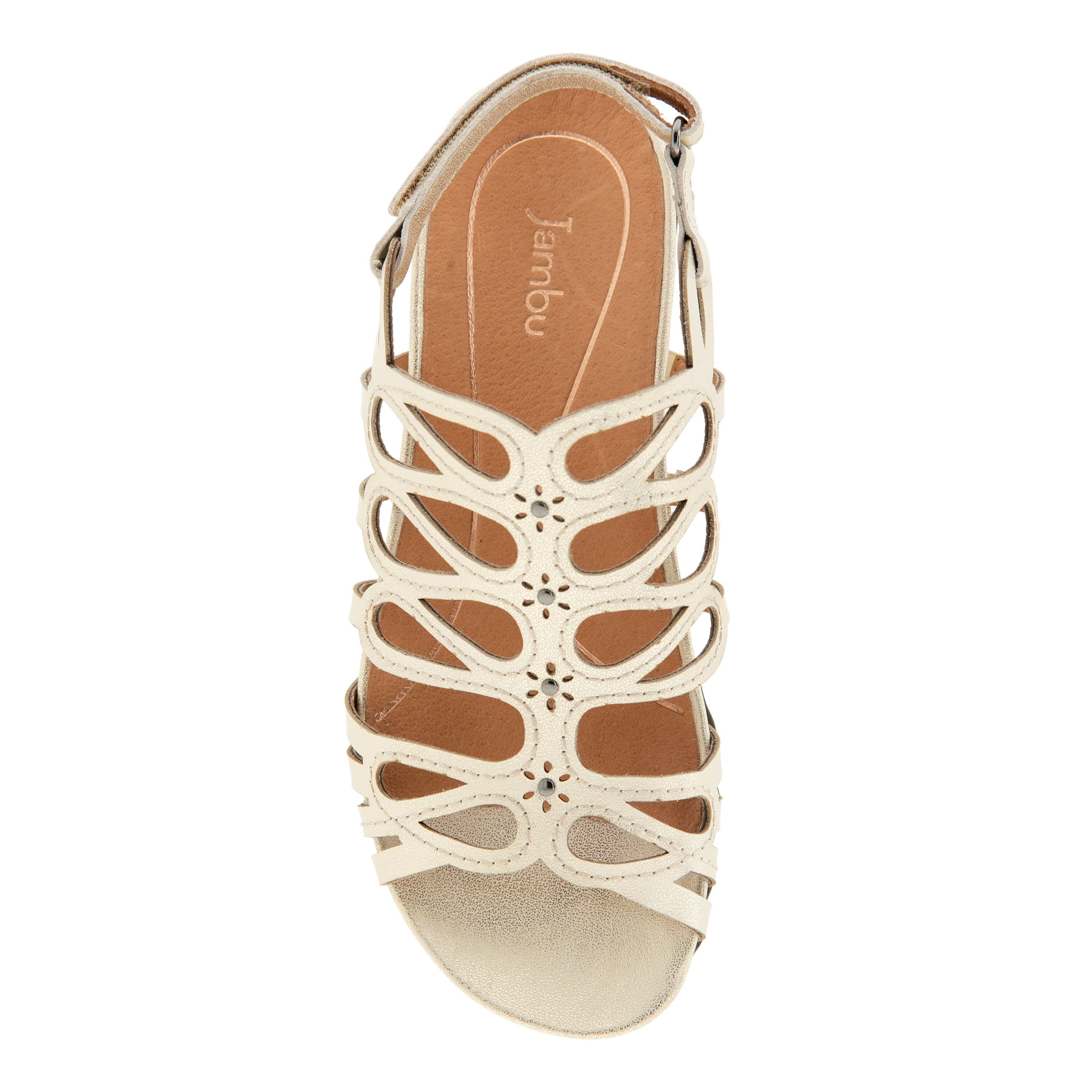 Miriam Casual Flat Sandal, BRUSHED GOLD, alternate image number 4
