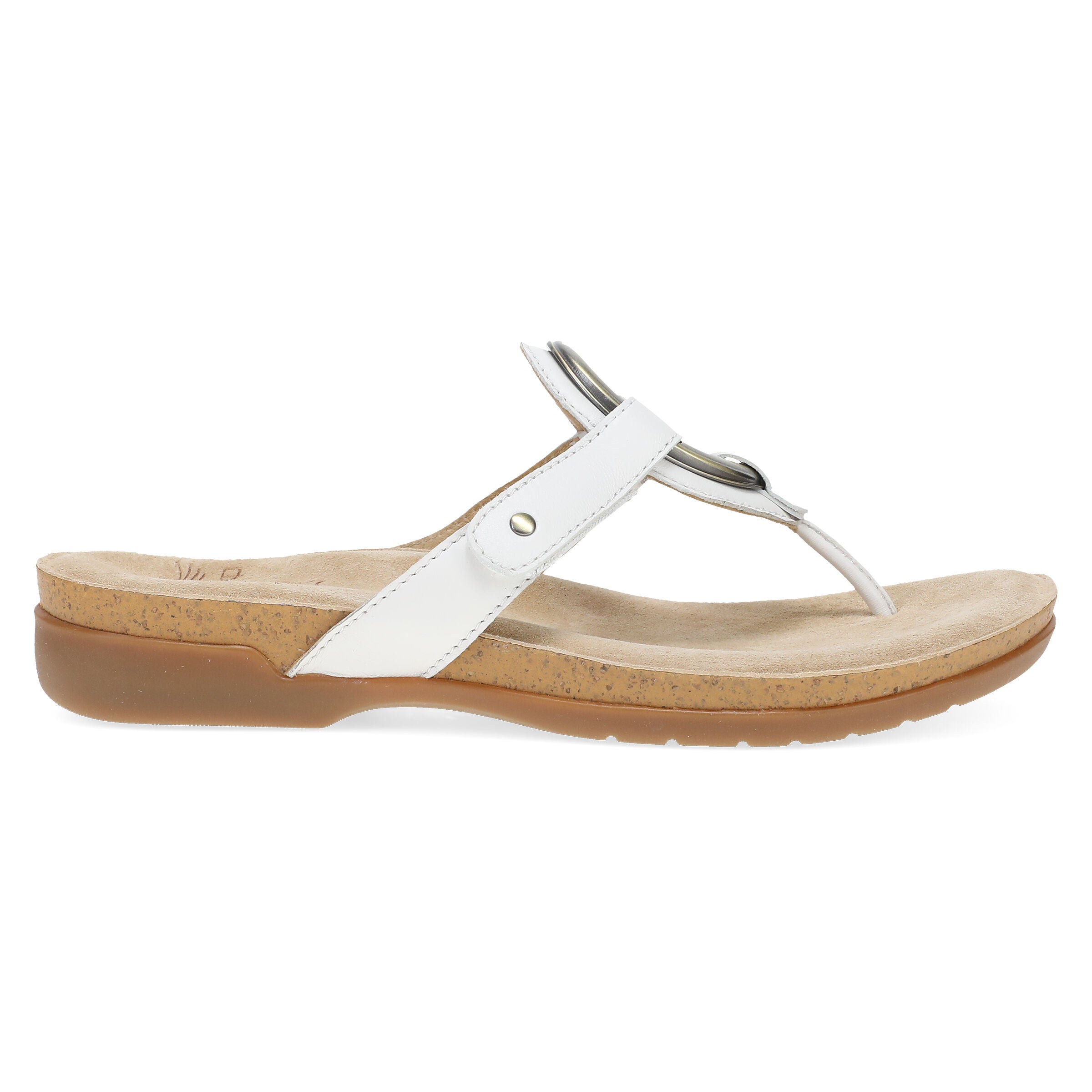 Rosalia Leather Sandal, WHITE, alternate image number 4