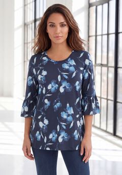 Plus Size Cotton Ultimate Bell Sleeve Tee