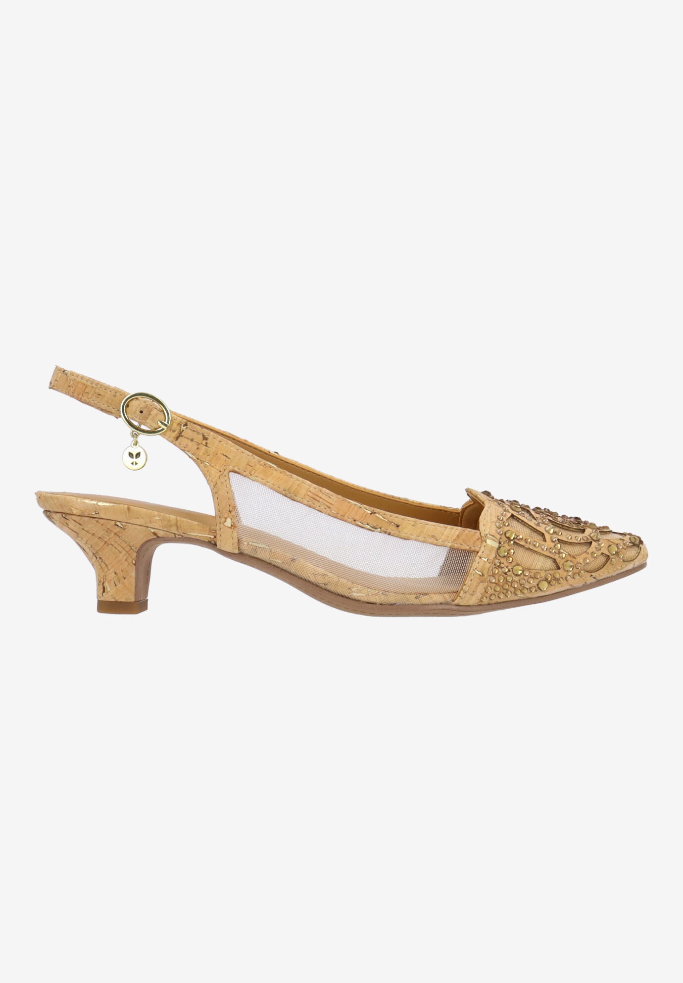 Elsinora Sling Back Pump, NATURAL GOLD, alternate image number 3