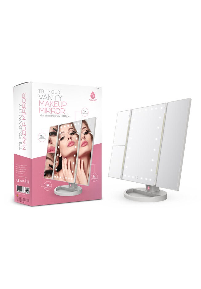 Tri-Fold Led Vanity Makeup Mirror, , alternate image number null