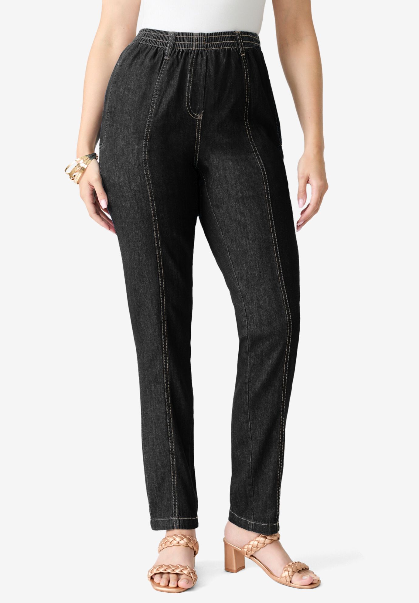 Plus Size Easy-Wear Straight Leg Jean
