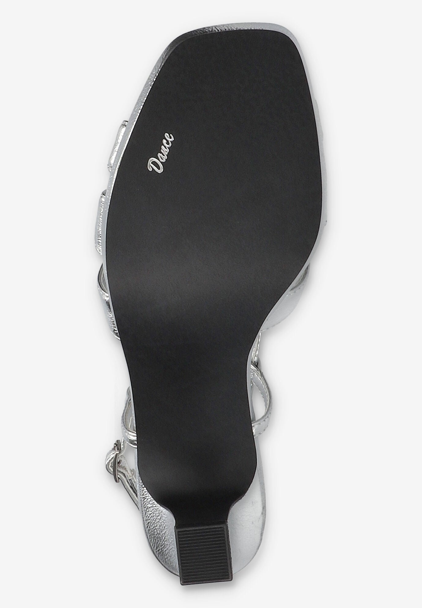 Valorie Sqaure Toe Platform Sandal, SILVER CRINKLED, alternate image number 5