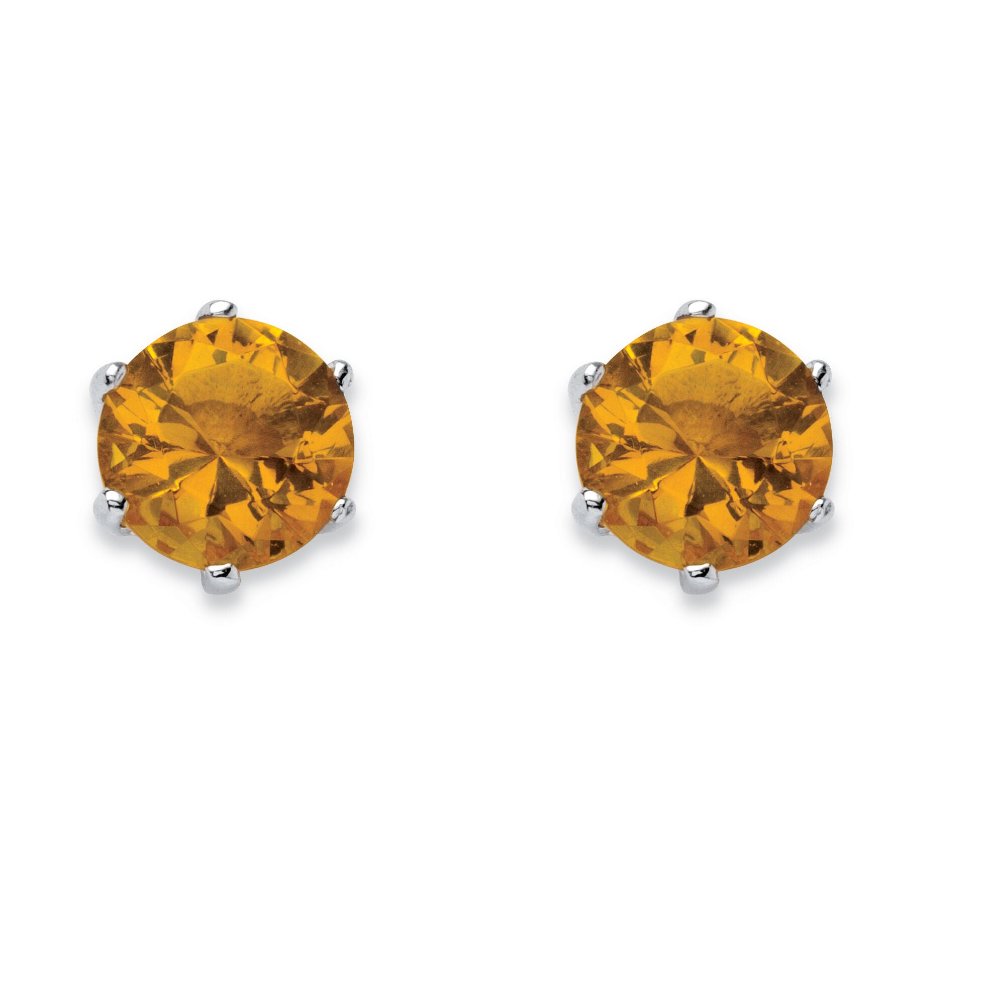 Birthstone .925 Sterling Silver Stud Earrings, NOVEMBER, hi-res image number 0