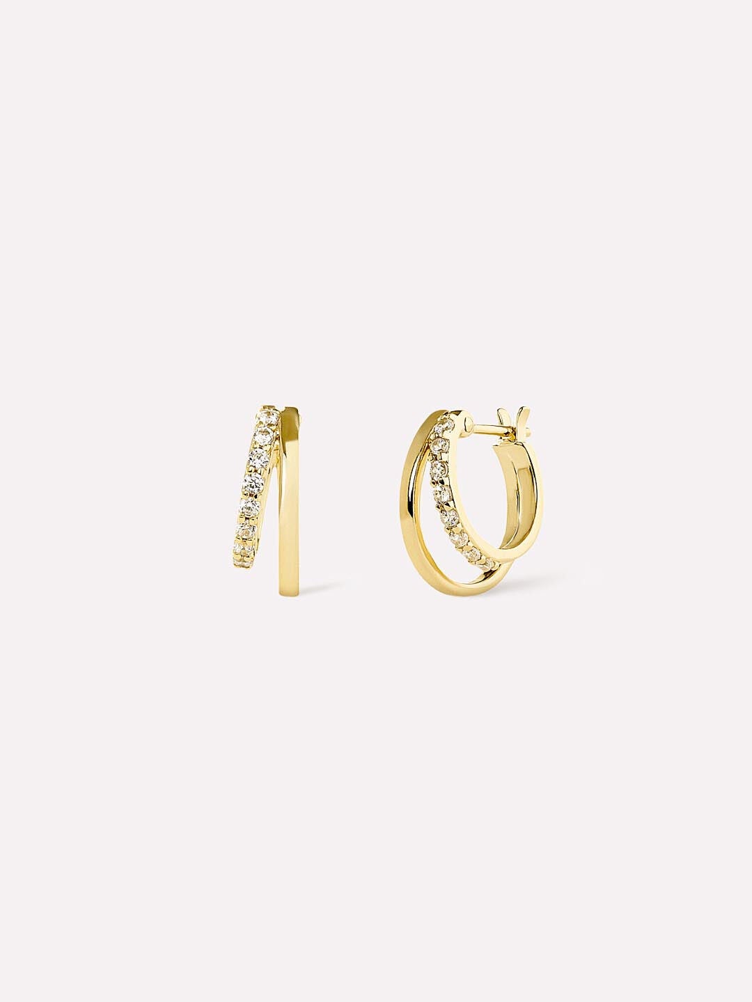 Double Hoop Earrings - Toda, GOLD, hi-res image number 0
