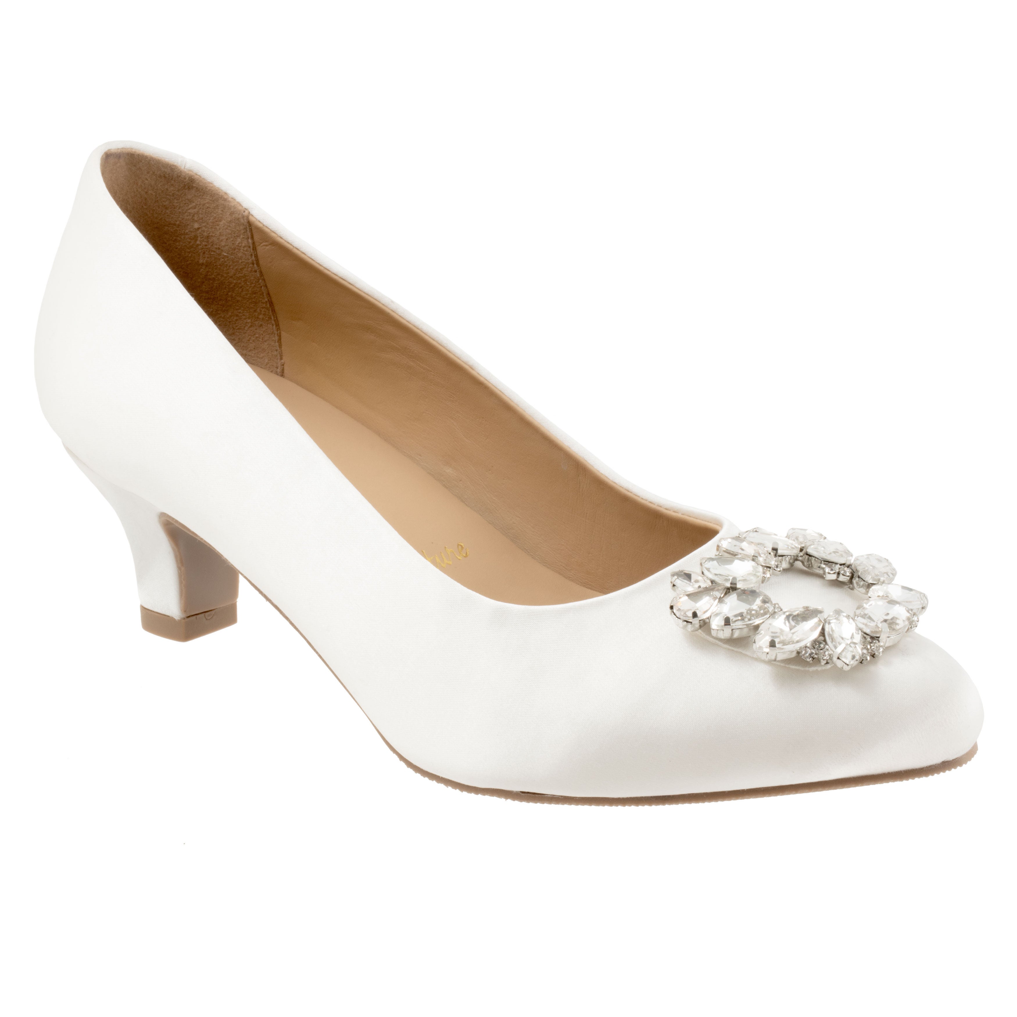 Kate Bridal Pump, WHITE SATIN, hi-res image number 0