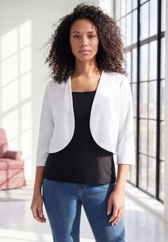 Bolero Cardigan with Three Quarter Sleeves