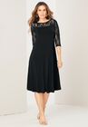 Ultrasmooth® Fabric Illusion Lace Swing Dress, , alternate image number null