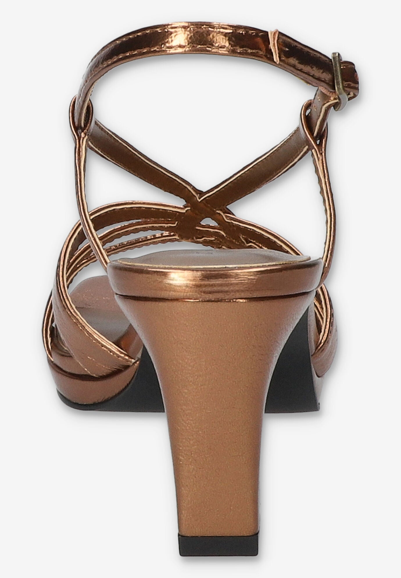 Valorie Sqaure Toe Platform Sandal, BRONZE CRINKLED, on-hover image number 1