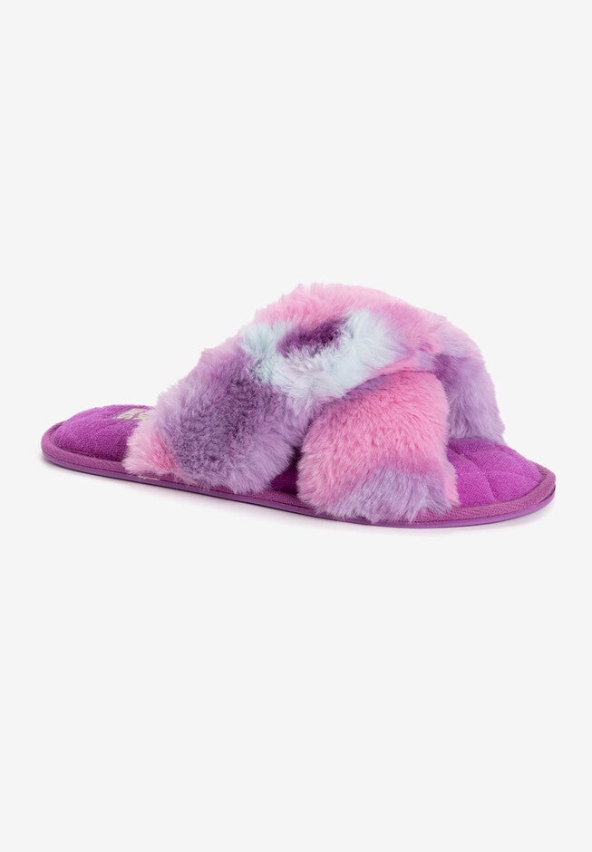 Perley Criss Cross Slipper, PURPLE TIE DYE, hi-res image number 0