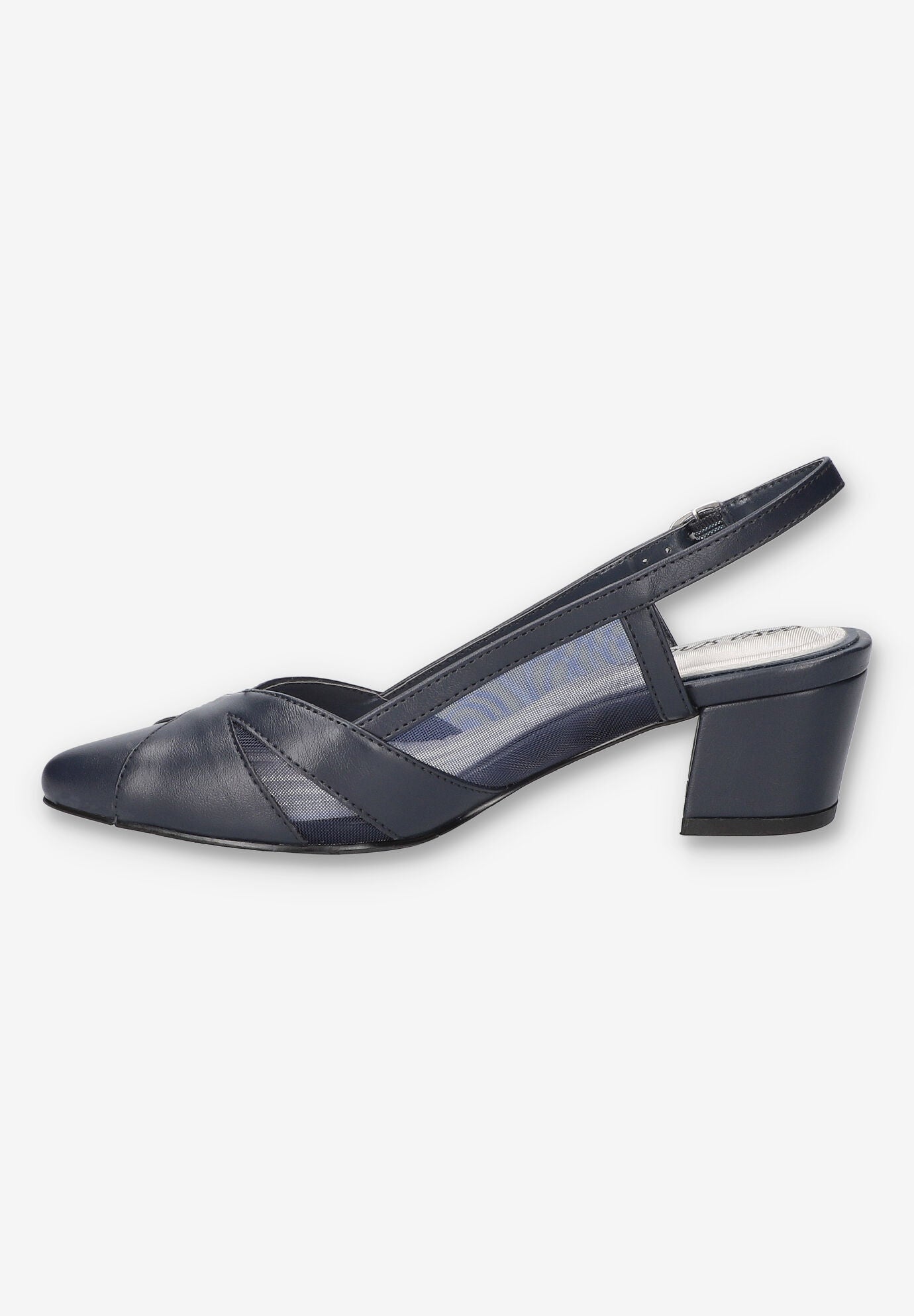 Avena Block Heel Slingback Pump, NAVY, alternate image number 4
