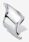 Platinum-Plated Free Form Diagonal Ring, WHITE, hi-res image number 0