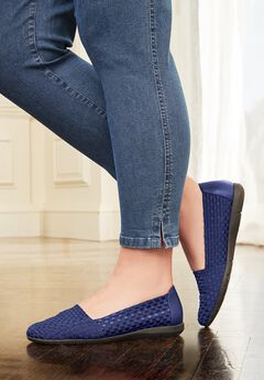 The Bethany Stretch Woven Slip On Flat