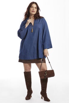Cotton Denim Blouse