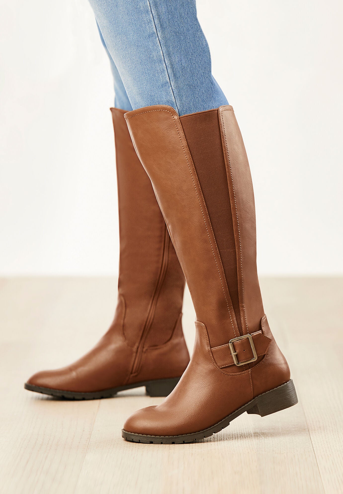 Tall Wide Calf Boots Milan Model Black Catherines