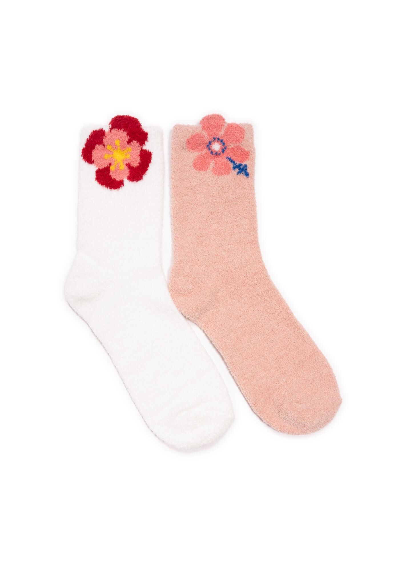 Women'S 2 Pack Boxed Cozy Crew Socks, POPPY MULTI, hi-res image number 0