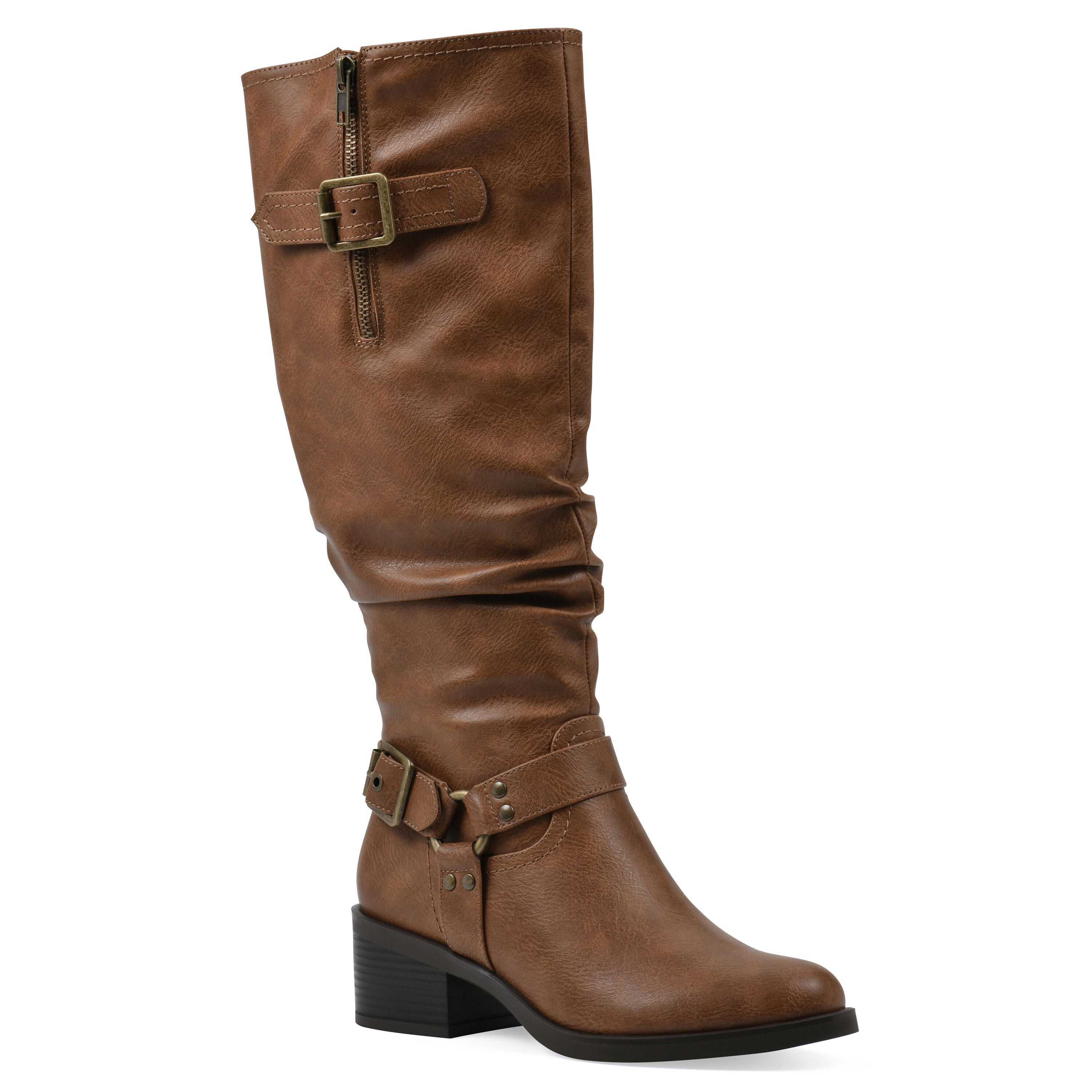 Cushion Tall Shaft Riding Boot, DARK NATURAL SMOOTH, hi-res image number 0