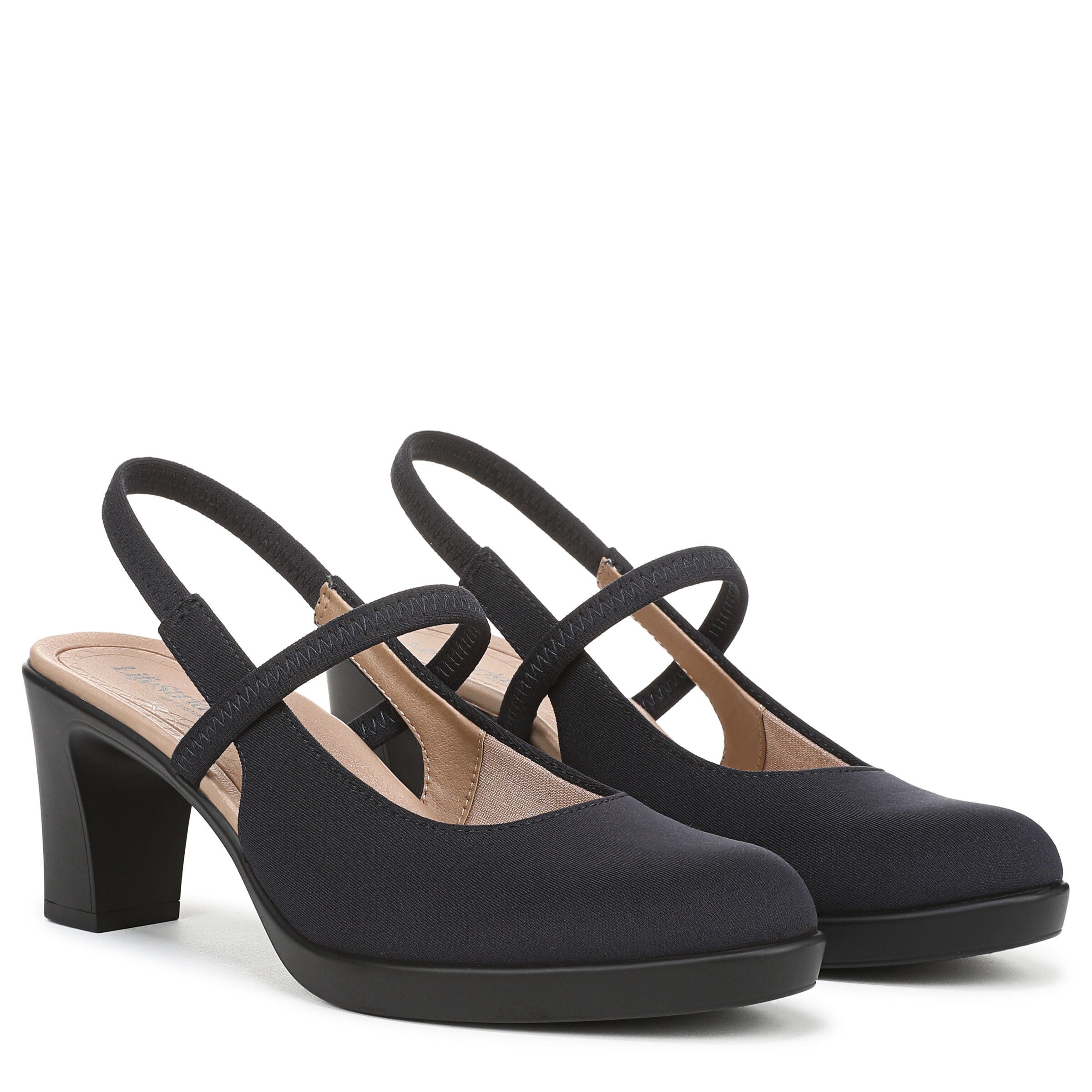 Evoke Slingback Pump, LUX NAVY FABRIC, alternate image number 2