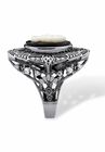 Sterling Silver Onyx & Cubic Zirconia Ring, , on-hover image number 1