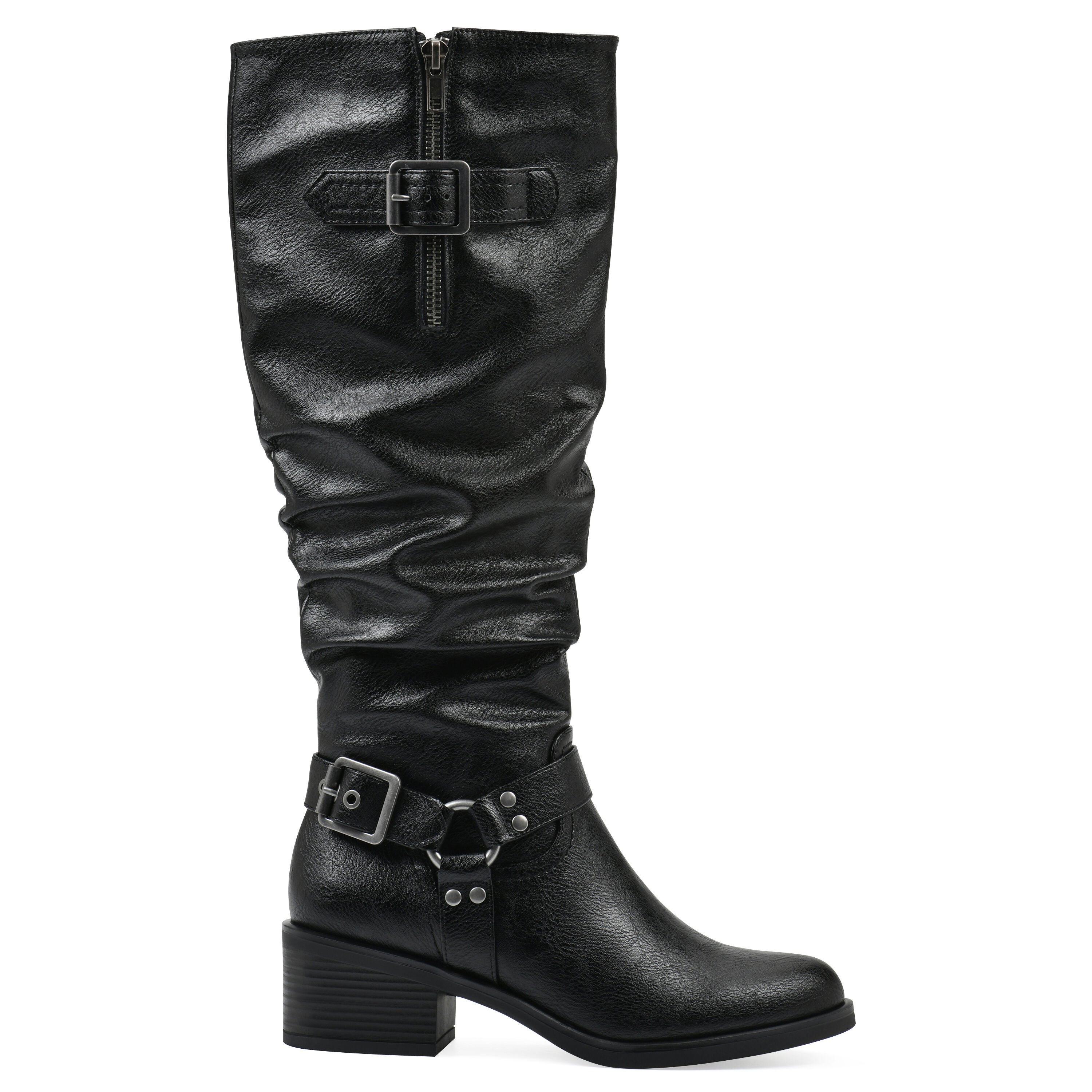 Cushion Tall Shaft Riding Boot, BLACK SMOOTH, alternate image number 2