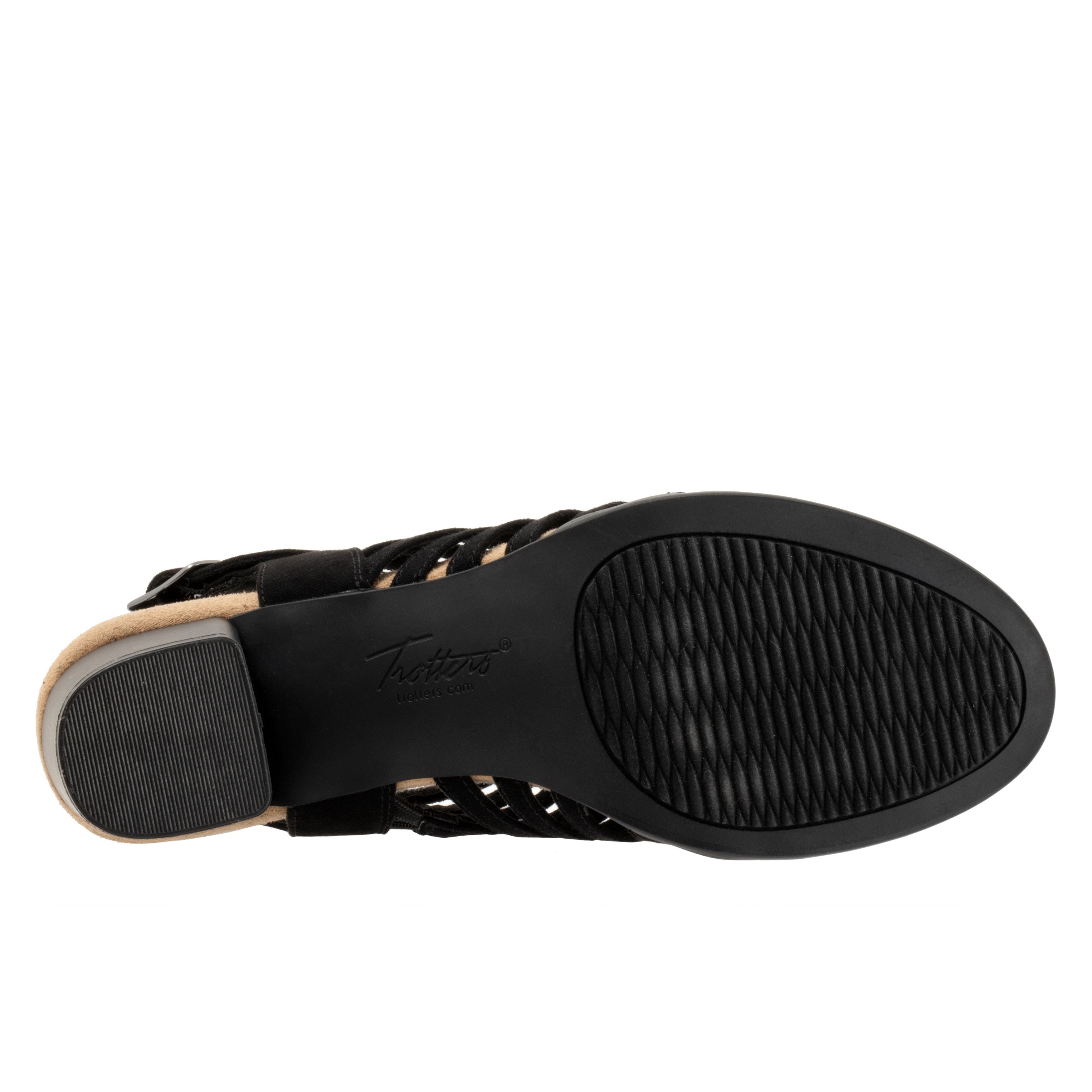 Midge Sandal, BLACK SUEDE, alternate image number 2