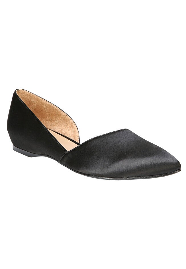 Samantha Flat, BLACK SATIN, hi-res image number 0