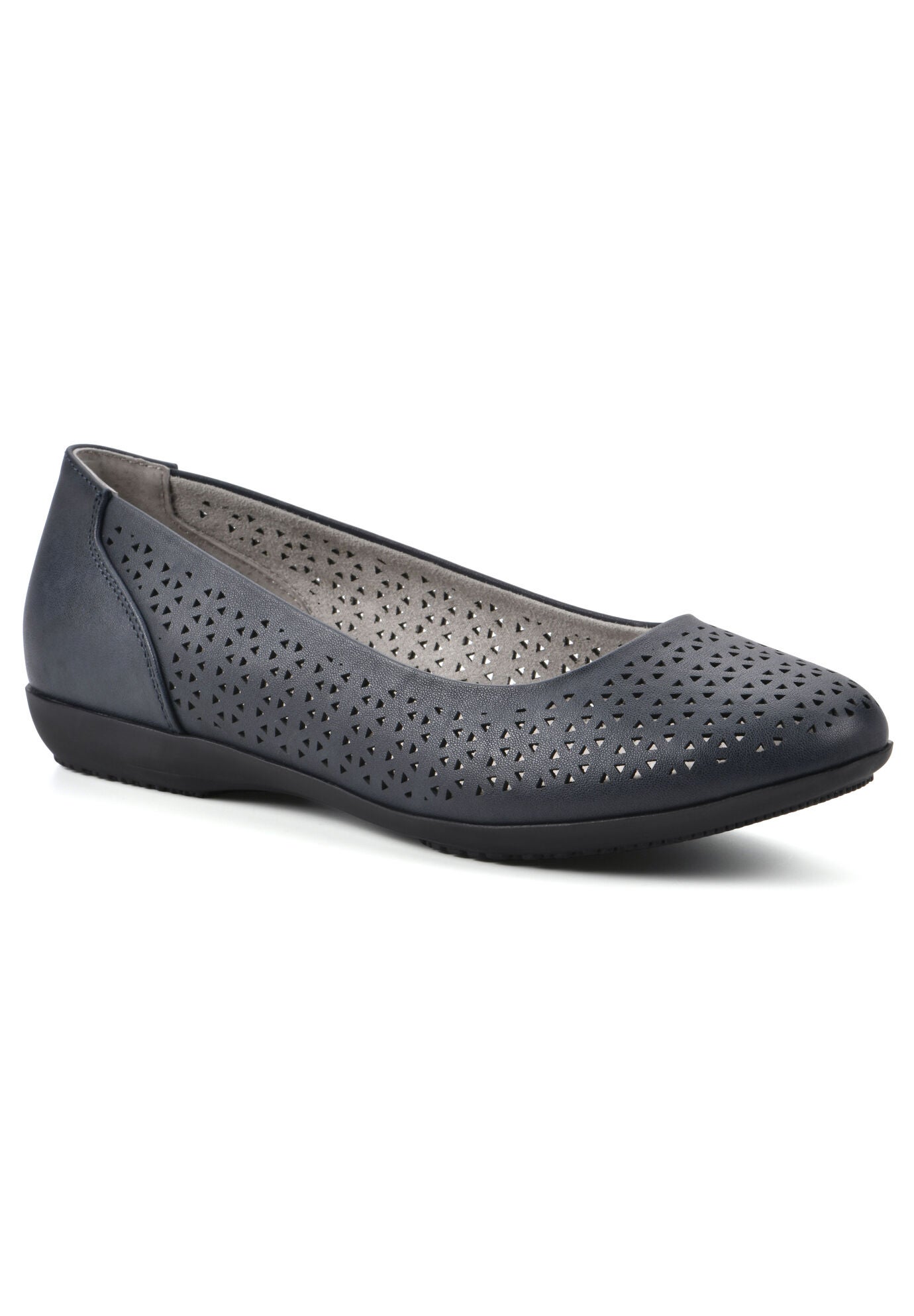 Cindy Casual Flat, NAVY BURNISHED SMOOTH, hi-res image number 0