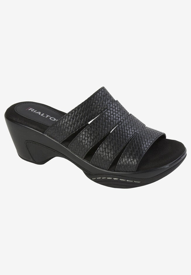 Valora Sandal , BLACK METALLIC WOVEN, hi-res image number null