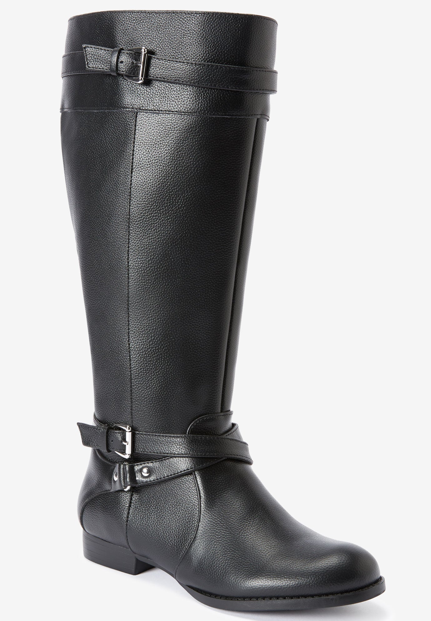 Wide leg deals leather boots