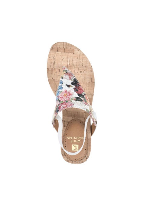 White Mountain Aida Cork Wedge Sandal, , alternate image number null