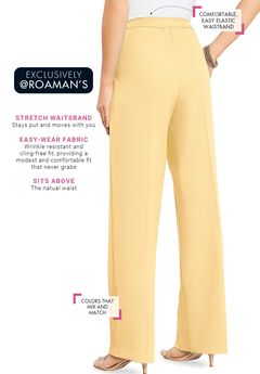 Plus Size Wide Leg Bend Over® Pant