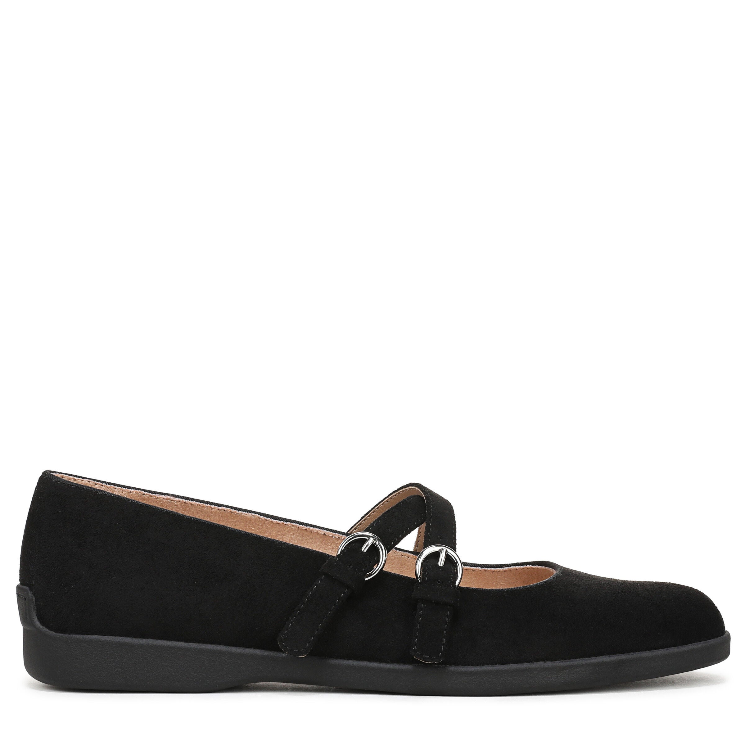 Marnie Mary Jane Flat, BLACK MICROSUEDE, alternate image number 3