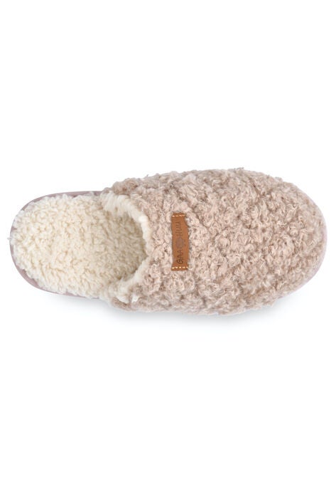 Quilted Teddy Bear Scuff Slipper Slippers, , alternate image number null