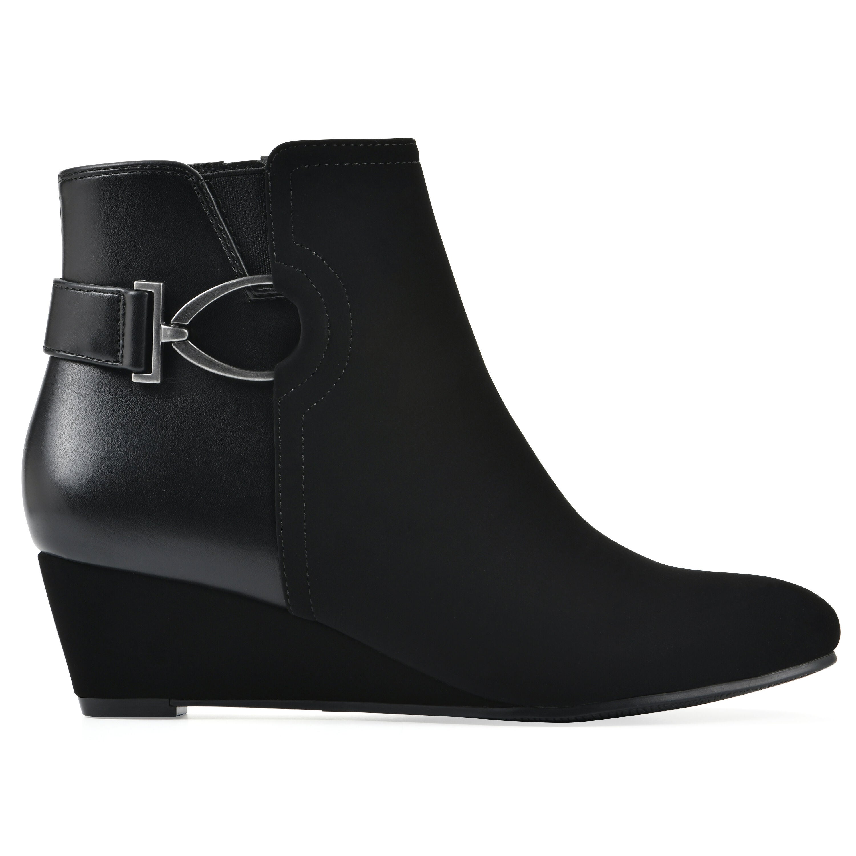 Chaise Wedge Bootie, BLACK, alternate image number 2
