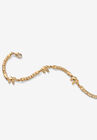 Goldtone Caranvan of Lucky Elelphants Ankle Bracelet 10", , on-hover image number null