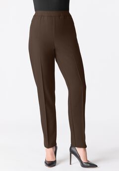 Plus Size Classic Bend Over® Structured Straight Leg Pull-On Pant