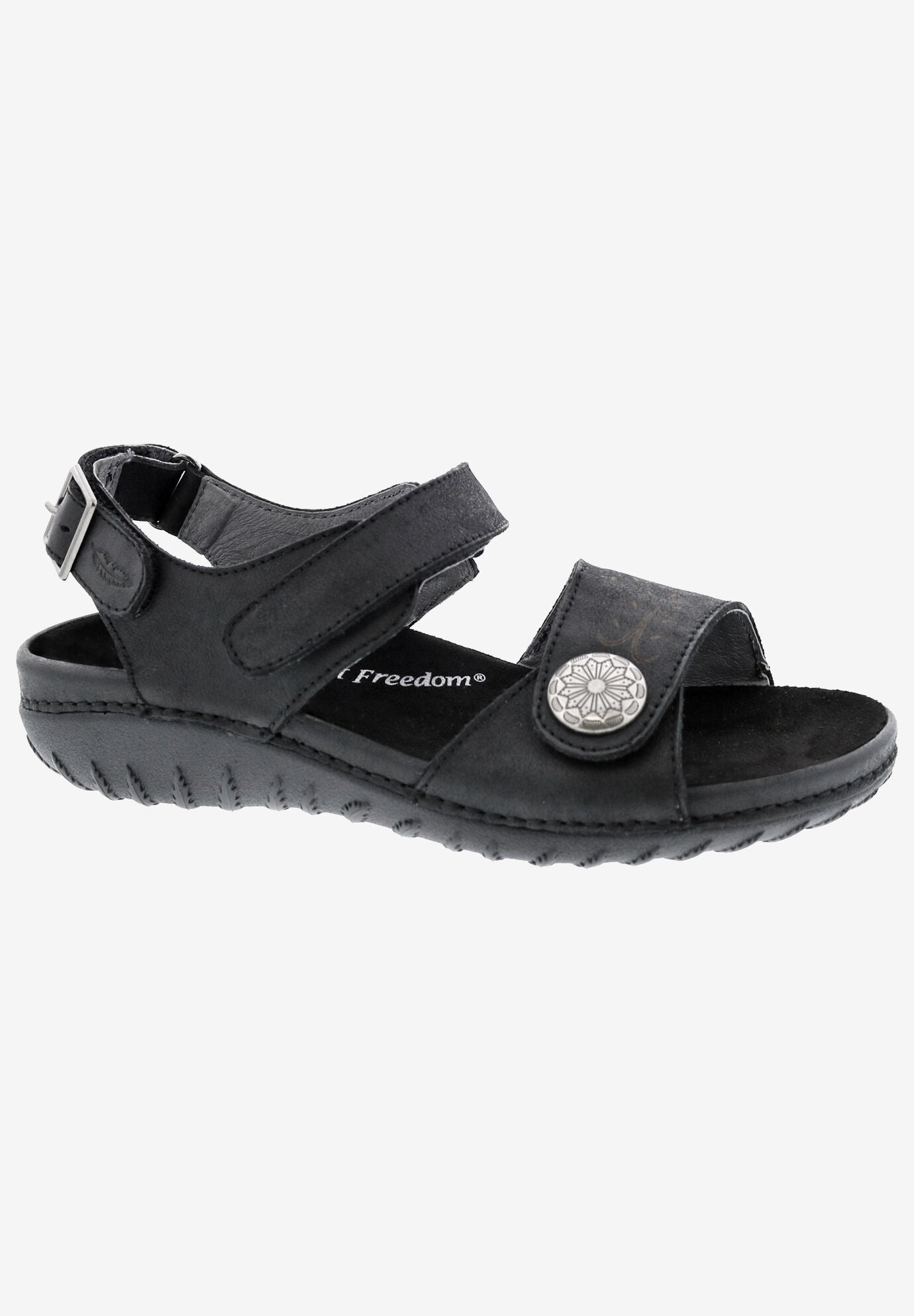 Drew Workaroud Sandals, BLACK LEATHER, hi-res image number 0