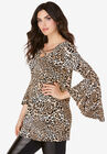 Crisscross Bell-Sleeve Ultra Femme Tunic, , alternate image number null