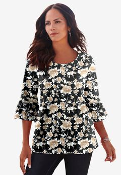 Plus Size Cotton Ultimate Bell Sleeve Tee